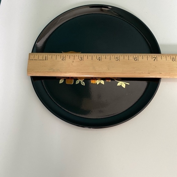 STUNNING Vintage MCM Owl Family of 3 on Branch Gold Display Plate Made in Japan - Picture 6 of 10